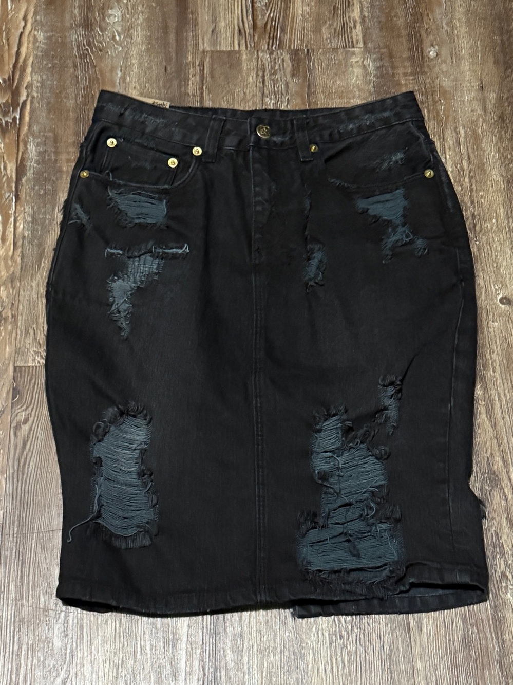 Ksubi Hi and Waisted Skirt Women's 26 Posh Blasted High Rise Pencil Skirt NWT